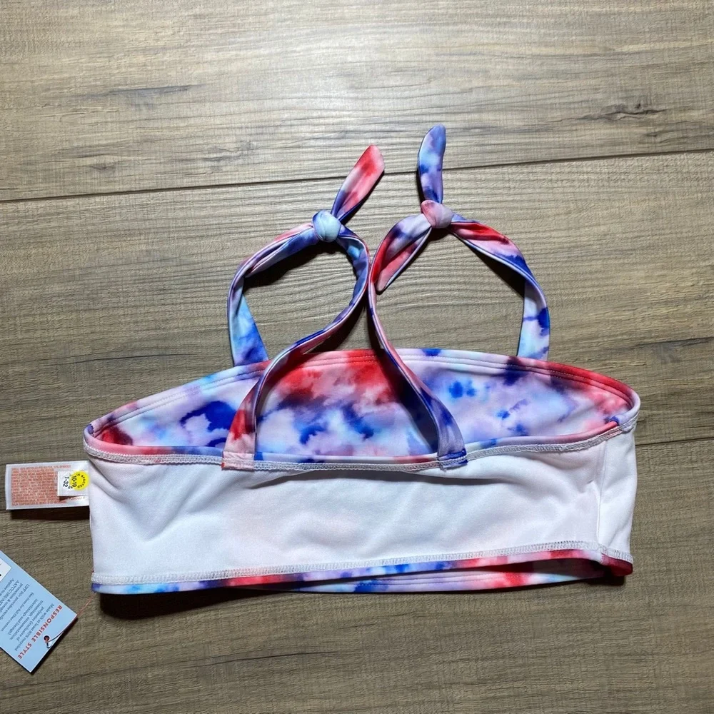Cat & Jack Girls Tie Dye Bikini Top Size Large 10/12‎ UPF 50+